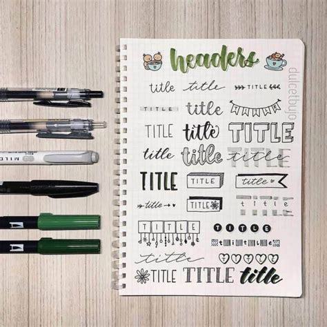 90 Bullet Journal Header And Title Ideas Masha Plans