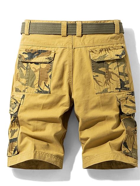 Mens Cargo Shorts Hiking Shorts Military Camo Summer Outdoor Standard Fit 10 Ripstop