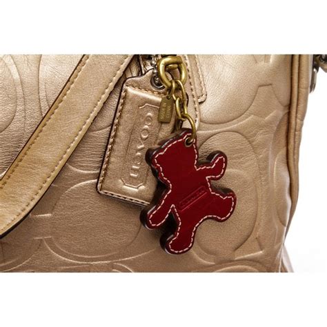 Coach Metallic Gold Monogram Leather Tote Bag