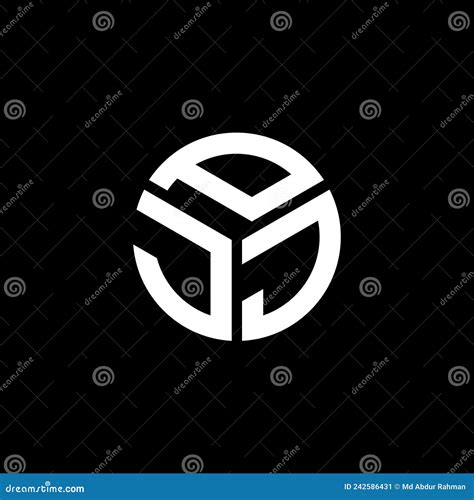 Pjj Letter Logo Design On Black Background Pjj Creative Initials