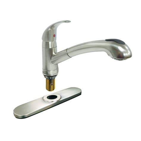 I detest single handle faucets, so i asked my manager if i could replace it with one of my choosing and got smooth lines, excellent water flow from both faucet and sprayer. KOHLER Fairfax Single-Handle Pull-Out Sprayer Kitchen ...
