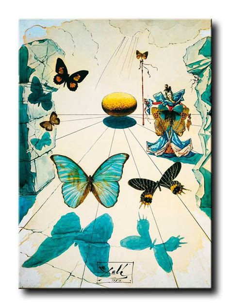 Salvador Dali Butterflies Quality Canvas Print Surreal Art A1 Ebay