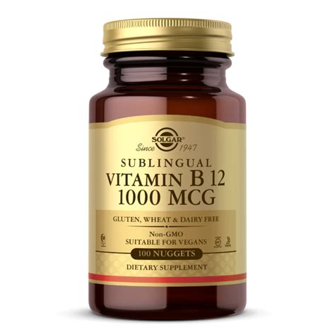 Vitamin B12 1000 Mcg Nuggets Energy Support Solgar