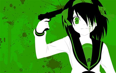 anime girl green hd wallpapers wallpaper cave