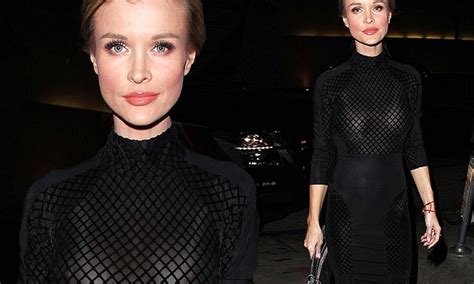 Real Housewives Joanna Krupa Goes Bra Free In A Sheer Black Dress For Dinner Out