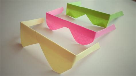 Paper Sunglasses Origami Cooling Glasses How To Make Traditional Origami Sunglasses Youtube
