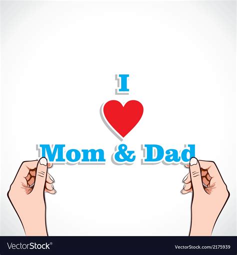 Love For Mom And Dad Concept Royalty Free Vector Image