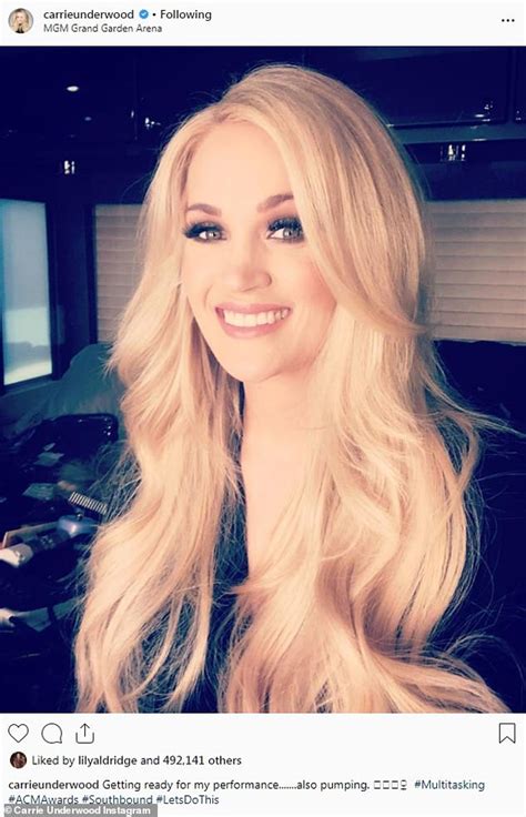 Carrie Underwood Shares Beaming Selfie As She Pumps Breast Milk And Gets Ready For The Acm