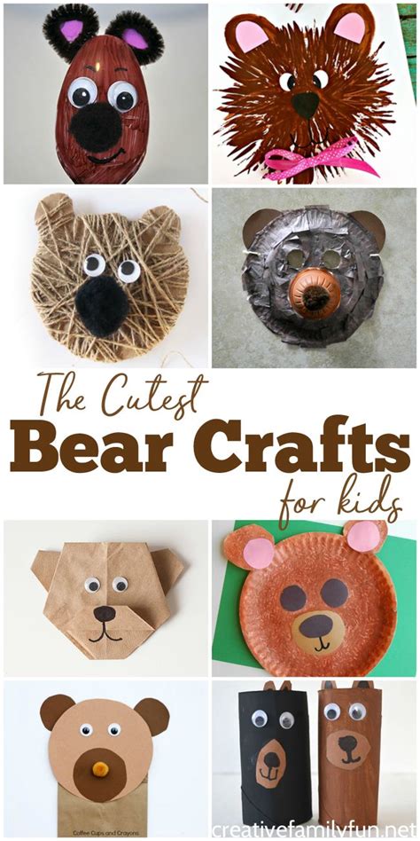 The Cutest Bear Crafts For Kids Bear Crafts Bear Crafts Preschool