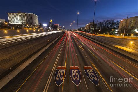 Atlanta Interstate 85 Freeway Night Photograph By Trekkerimages Photography