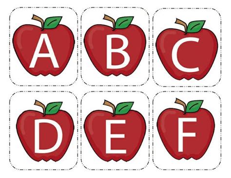 Apple Alphabet Cards Supplyme