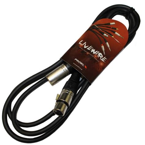 Livewire 2m Xlr Microphone Lead Balanced Black Livewire From Inta