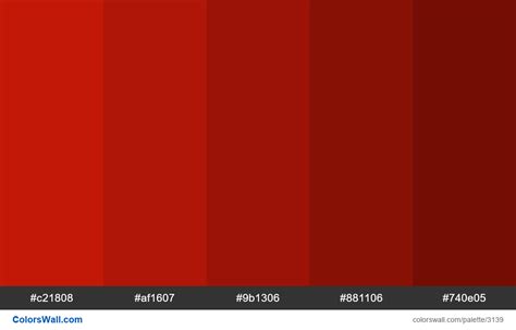 Chilli Red Shades Palette Colorswall