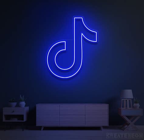 Tiktok Neon Logo Sign Tiktok Neon Sign Createneoncom