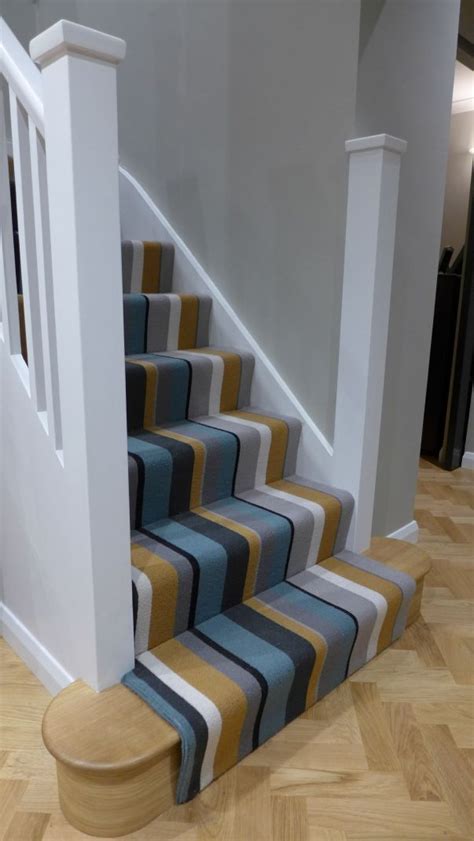 Halls Stairs And Landings Style Within Striped Carpet Stairs Carpet