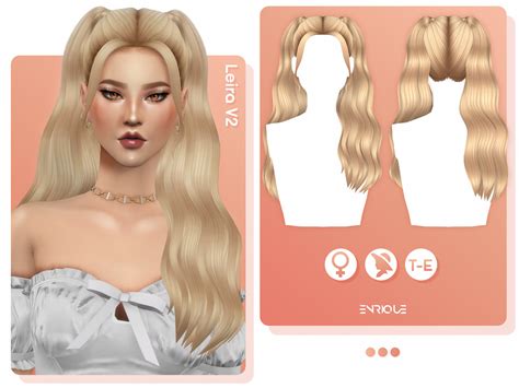 Enriques4 July Releases Sims Hair Hairstyle Hair Styles
