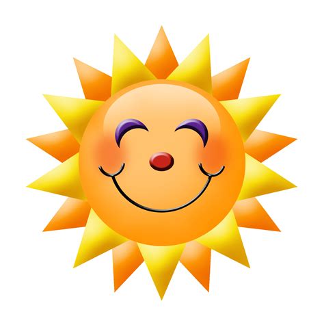 Sun With A Smiley Face Clipart Best