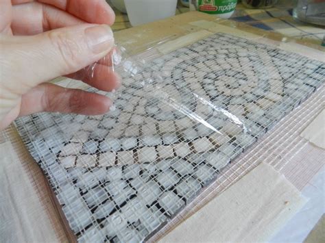 Making A Mosaic On Mesh Step By Step Mosaic Mesh Mosaic Tiles