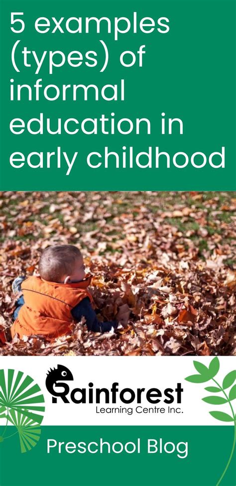 5 Examples Types Of Informal Education In Early Childhood