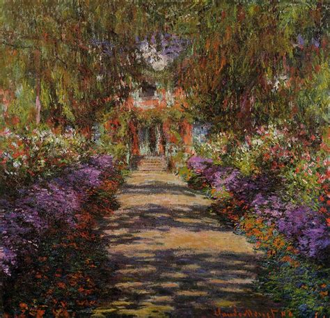 Pathway In Monets Garden At Giverny 1901 1902 Painting Claude Oscar