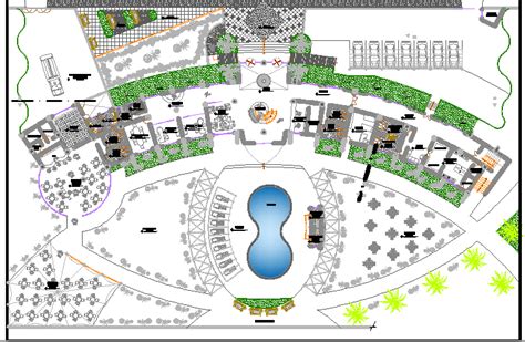 Hotel And Resort Architectural Layout Plan Dwg File Cadbull My XXX Hot Girl