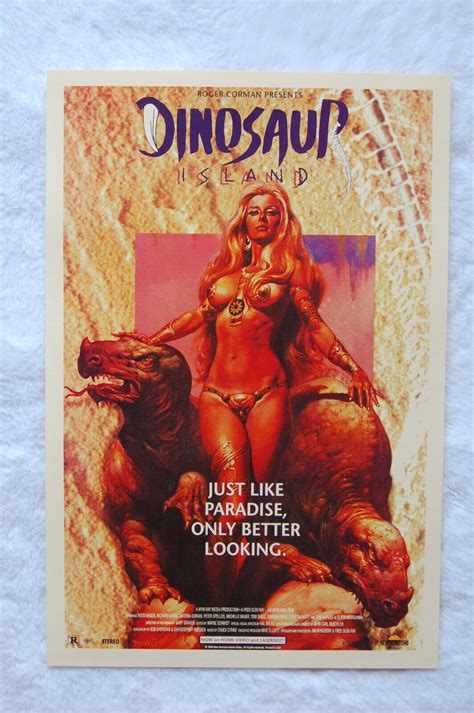 Dinosaur Island Movie Poster Vintage Nostalgia Awakens