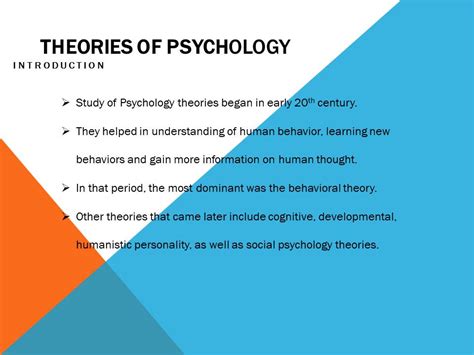 Theories Of Psychology Behavioral Cognitive Developmental 2313 Words Presentation Example