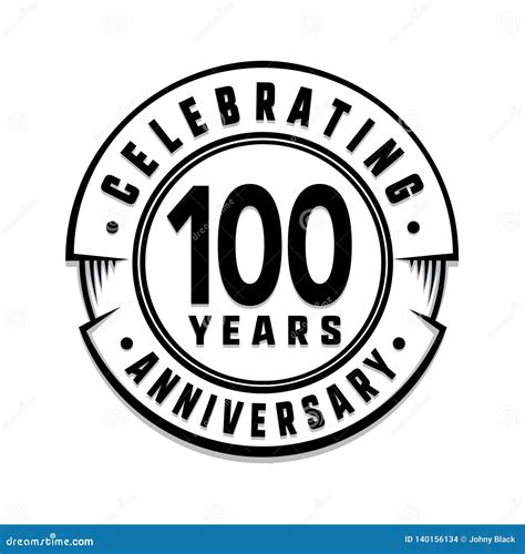 100 Years Anniversary Logo Template 100th Vector And Illustration