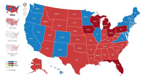 By Election Results Us County Electoral Map Land Area Vs Population
