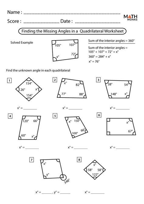 Angle Worksheets Geometry