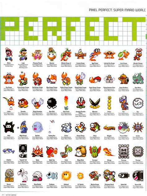 Super Mario World Game Characters Great Gaming Info Pinterest