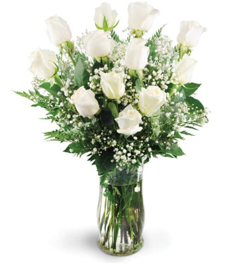 Dozen White Roses Mineola Ny Florist