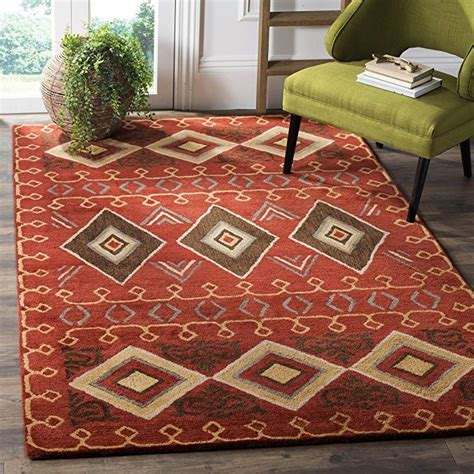 Safavieh Heritage Collection 6 X 9 Red Multi Hg404a Handmade