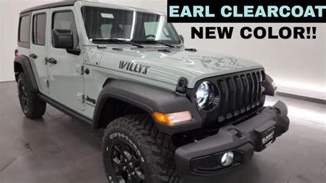 NEW 2023 JEEP WRANGLER COLOR EARL GRAY WILLYS WHEELER 4 DOOR 4K