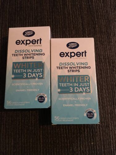 2x Boots Expert Dissolvable Teeth Whitening Strips Pack Of 56 112 Total