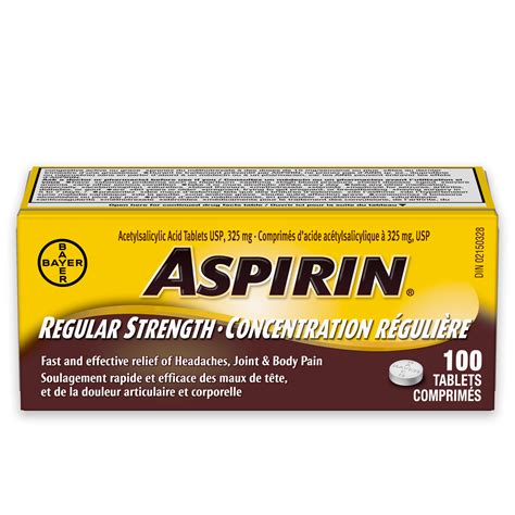 Aspirin® Regular Strength 325mg Aspirin® Canada