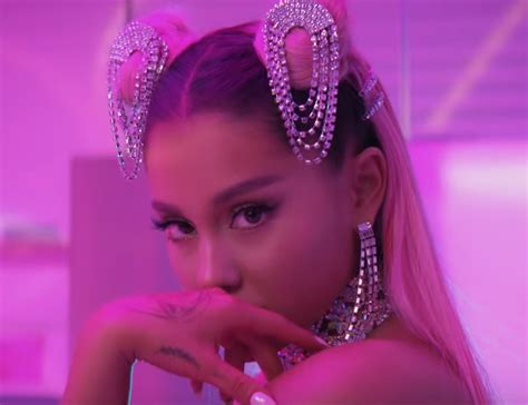 Ariana Grande Wearing Glitzy Cat Ears In The 7 Rings Music Video Rcostumeporn