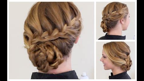 Try out one of these easy and fun long hair updos that go with just about any occasion. Braided Formal Updo - YouTube