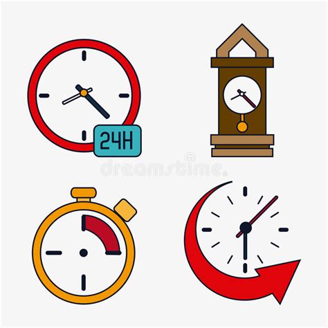 Colorfull Clocks Stock Illustrations 9 Colorfull Clocks Stock