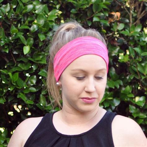 Pink Yoga Headband Crossfit Headband Running Headband Etsy Yoga