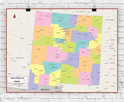 New Mexico Wall Map Political World Maps Online