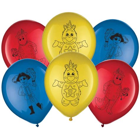 The Wiggles Latex Balloons Pack Of 6 Wiggles Party Supplies Who