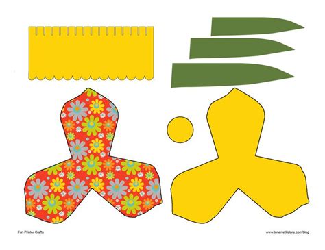 Printable 3d Paper Crafts Templates 3d Paper Flowers Paper Flowers