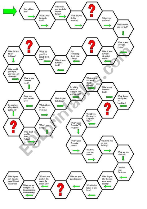 questions- board game - ESL worksheet by sandunia