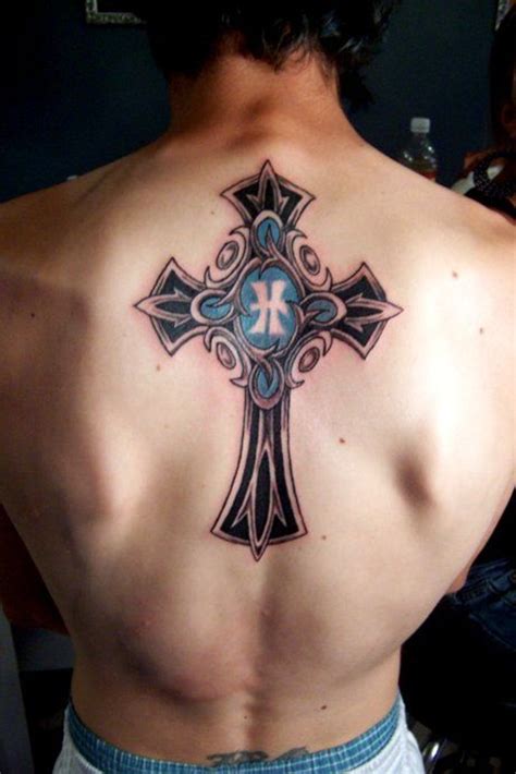 Color cross tattoos for men. 46 Cross Tattoos Ideas For Men and Women - InspirationSeek.com