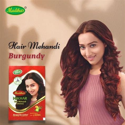 Madiha S Burgundy Color Nikhar Henna Hair Mehndi Pouch Packaging Size 40 Gram At Rs 30 Pack