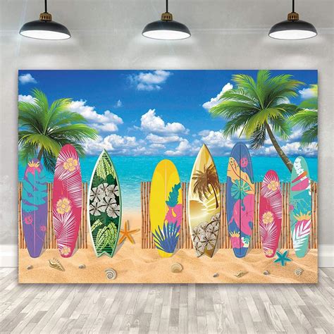 Buy Binqoo 7x5ft Summer Surfboard Beach Themed Party Photography