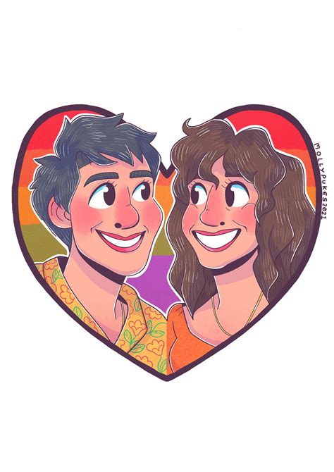 custom cartoon heart shaped couple portrait etsy uk
