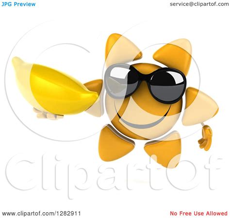 Female cartoon character designed with light colored skin and hair. Clipart of a 3d Sun Character Wearing Sunglasses and ...