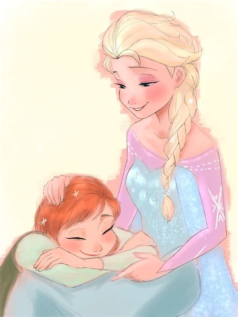 Elsa And Anna Frozen Fan Art 38243913 Fanpop